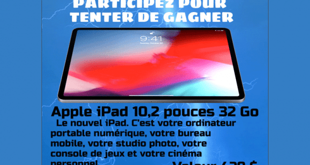 Gagnez un apple ipad 10.2 32 go