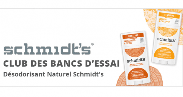 Testez des Désodorisants naturels sans aluminium Schmidt’s