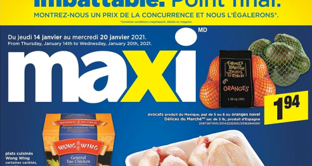 Circulaire Maxi du 14 janvier au 20 janvier 2021