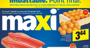 Circulaire Maxi du 7 janvier au 13 janvier 2021