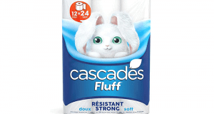 Emballage de 12 rouleaux de papier hygiénique Cascades Fluff à 2.94$