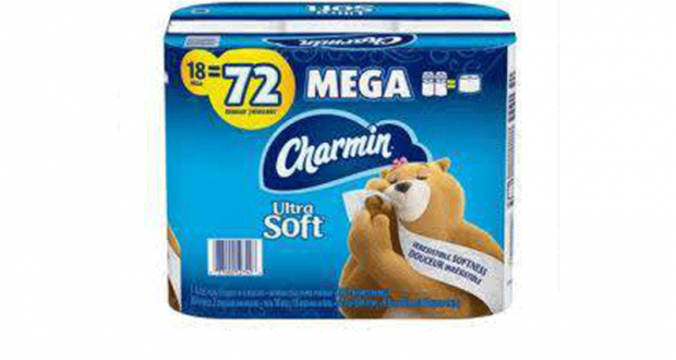 Emballage de 4 méga rouleaux de papier hygiénique Charmin à 99¢