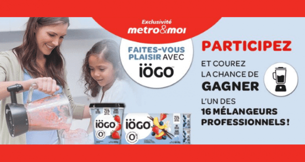 Gagnez 16 mélangeurs professionnels de 250 $ chacun