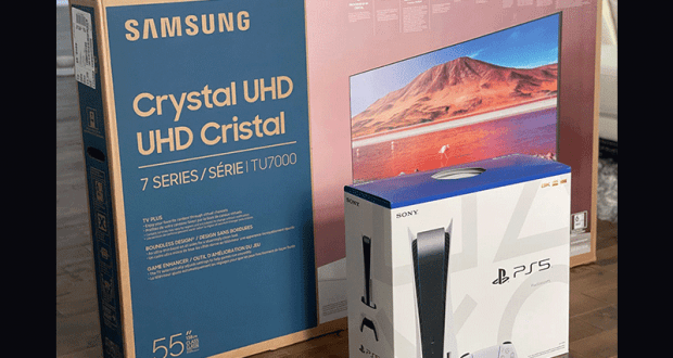 Gagnez une TV 55 SAMSUNG + Une PS5 (Valeur de 2000 $)