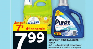 Rabais de 7$ sur Détergent pour la lessive Purex