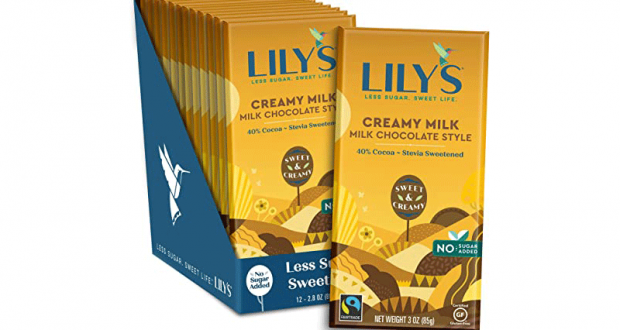 Échantillons gratuits du chocolat au lait Lily’s sans sucre