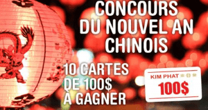 Gagnez 10 cartes-cadeaux de 100$ chez Kim Phat