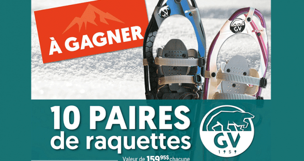 Gagnez 10 paires de raquettes GV pour homme ou femme