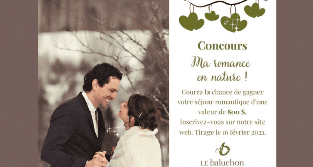 Gagnez Un séjour romantique au Baluchon Éco-villégiature