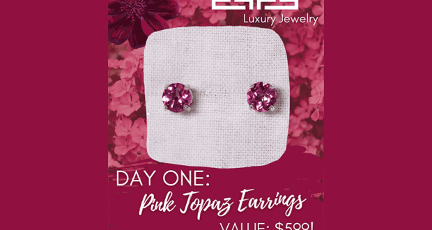 Gagnez des boucles d’oreilles en argent et en topaze rose de 599$