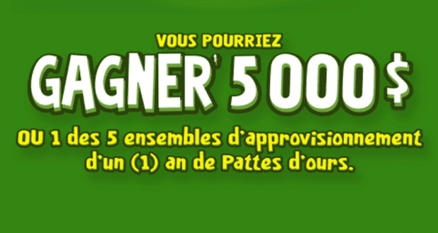 Gagnez un grand prix de 5 000 $ sous forme de chèque