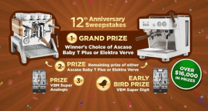 Gagnez une Machine a café Elektra Verve ou Ascaso Baby (4 Gagnants)