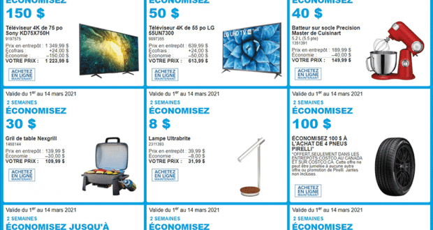 Circulaire Costco du 1er mars au 14 mars 2021