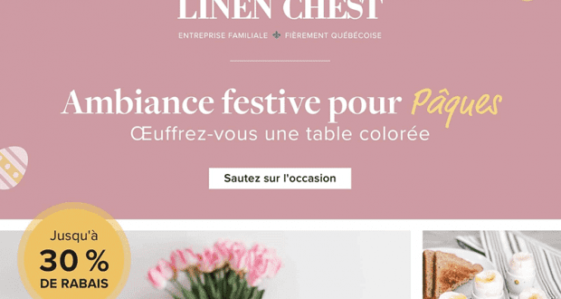 Circulaire Linen Chest du 20 mars au 31 mars 2021