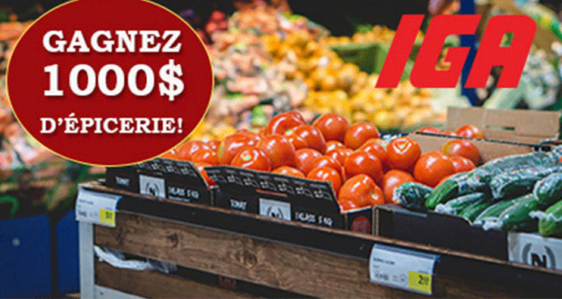 Gagnez 1 000 $ d’épicerie chez IGA