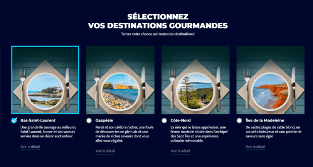 Gagnez 1 des 4 voyages pour 2 personnes (Valeur de 3400 $ chacun)