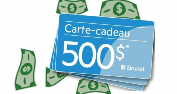 Gagnez 3 cartes-cadeaux Brunet de 500$ chacune