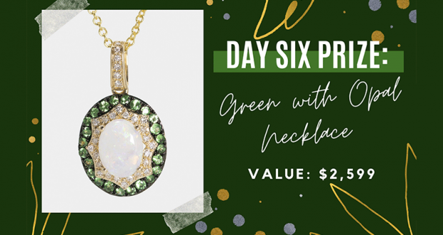 Gagnez un collier en or 14K - en diamants et en opale (2599 $)