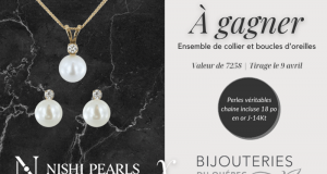 Gagnez un collier et des boucles d’oreilles avec perles (Valeur de 725 $)