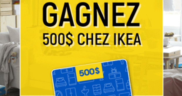 Gagnez une carte cadeau IKEA de 500$