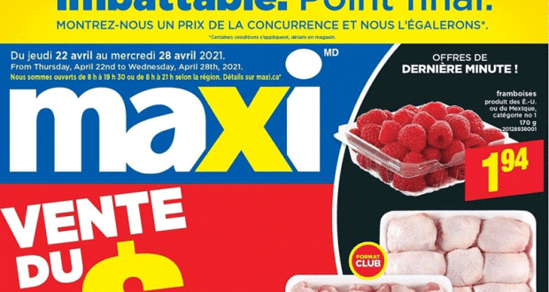 Circulaire Maxi du 22 avril au 28 avril 2021