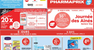 Circulaire Pharmaprix du 3 avril au 8 avril 2021