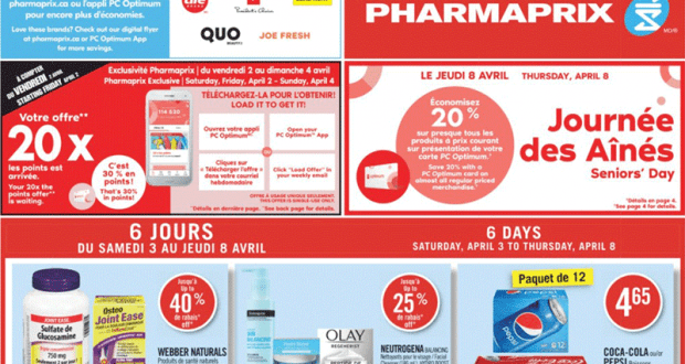 Circulaire Pharmaprix du 3 avril au 8 avril 2021