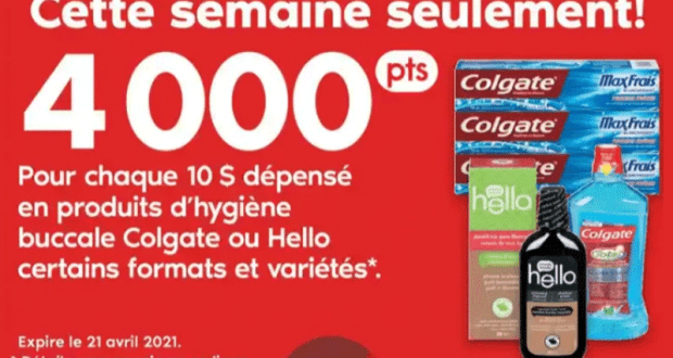 Dentifrice ou brosse à dents Colgate à 60¢ seulement