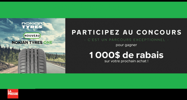 Gagnez 3 chèques-cadeaux Nokian Tyres de 1000 $ chacun