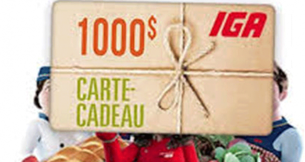 Gagnez 33 cartes-cadeaux IGA allant jusqu’à 1000$