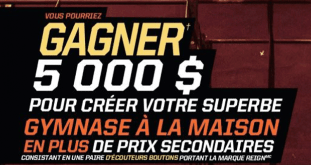 Gagnez 5000 $ pour créer ton propre gym à la maison