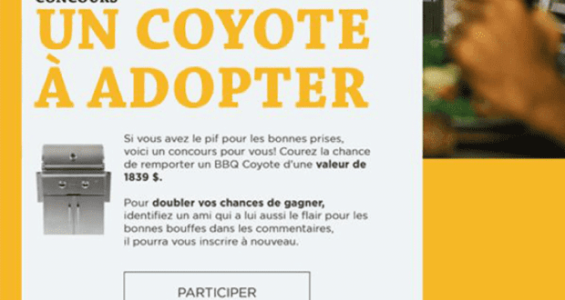 Gagnez un BBQ Coyote d'une valeur de 1839 $