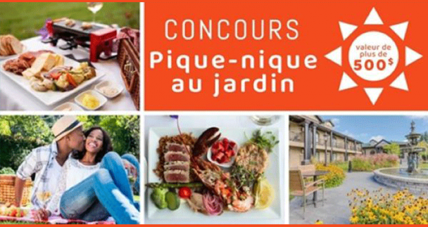 Gagnez un forfait Pique-nique au jardin à l’Hôtel Montfort