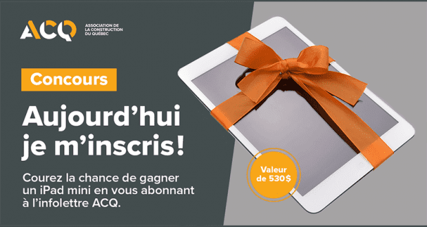 Gagnez un iPad mini d’une valeur de 530 $