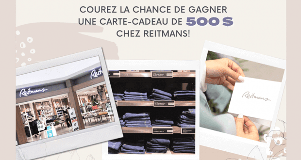 Gagnez une carte-cadeau Reitmans de 500 $