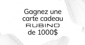 Gagnez une carte cadeau Rubino de 1000 $