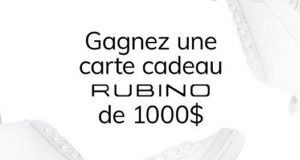 Gagnez une carte cadeau Rubino de 1000 $