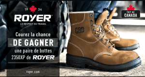 Gagnez une paire de bottes 2350XP ROYER