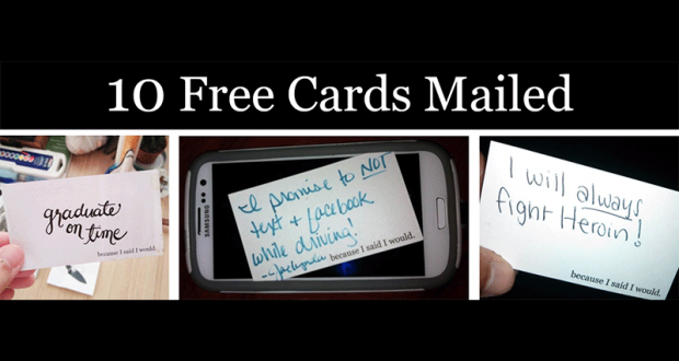 Recevez gratuitement 10 cartes de promesse par la poste