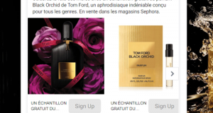 Échantillons gratuits du parfum Black Orchid de Tom Ford