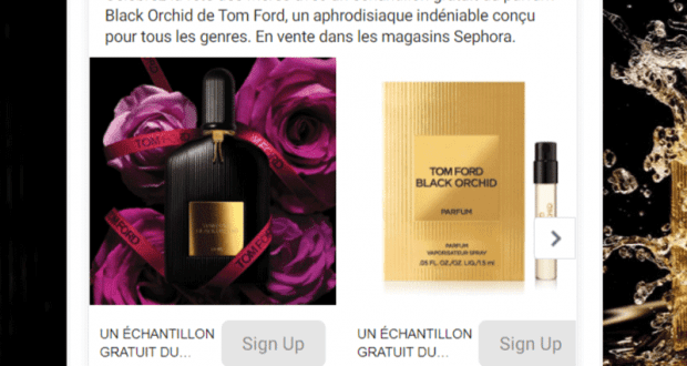 Échantillons gratuits du parfum Black Orchid de Tom Ford