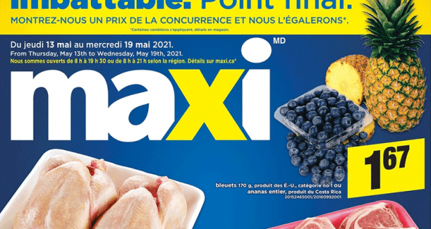 Circulaire Maxi du 13 mai au 19 mai 2021