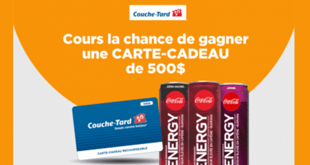 Gagnez 3 cartes cadeaux Couche-Tard de 500 $ chacune