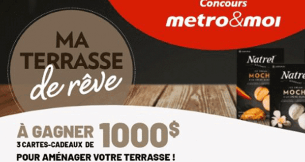 Gagnez 3 cartes-cadeaux de 1000 $ pour aménager votre terrasse