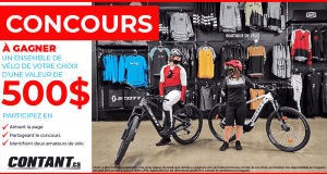 Gagnez un ensemble de vélo de votre choix