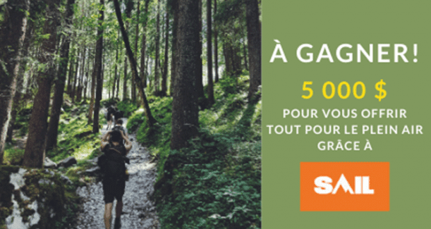 Gagnez une carte cadeau Sail de 5000 $