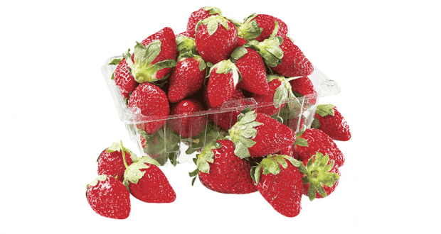 Un paquet de fraises 1 lb à 1.67$ au lieu de 4.97$