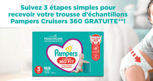 Une trousse d’échantillons gratuits Pampers Cruisers 360