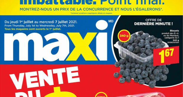 Circulaire Maxi du 1 juillet au 7 juillet 2021