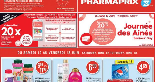 Circulaire Pharmaprix du 12 juin au 18 juin 2021